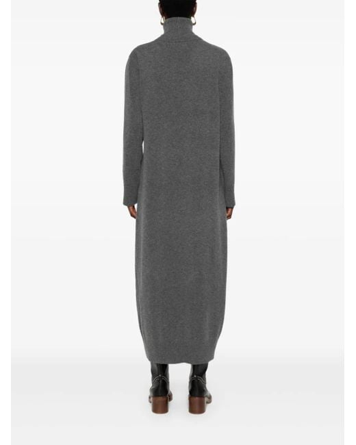 Fabiana Filippi Gray Platinum Maxi Dress