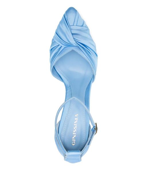 Ginissima Blue 95Mm Satined Pumps