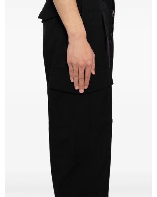 McQueen Black Cargo Trousers for men