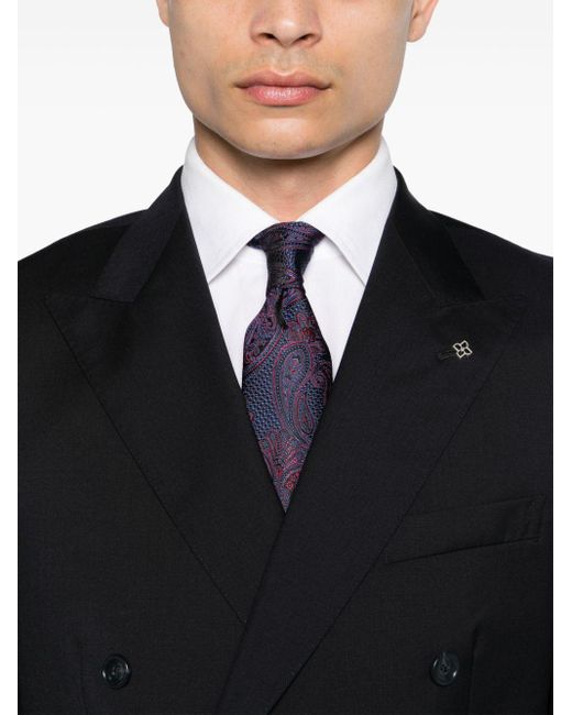 Tagliatore Blue Double-breasted Wool Suit for men
