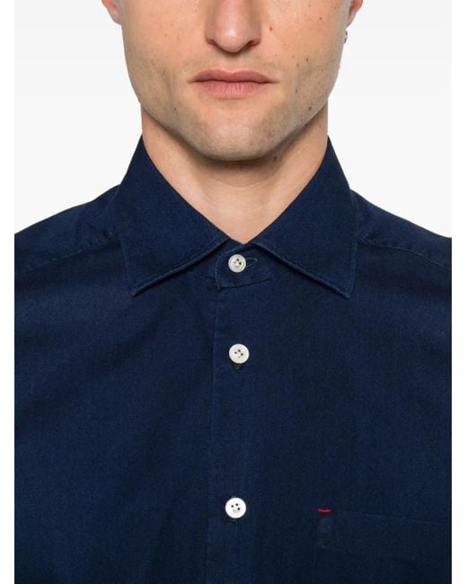 Kiton Langärmeliges Hemd in Blue für Herren