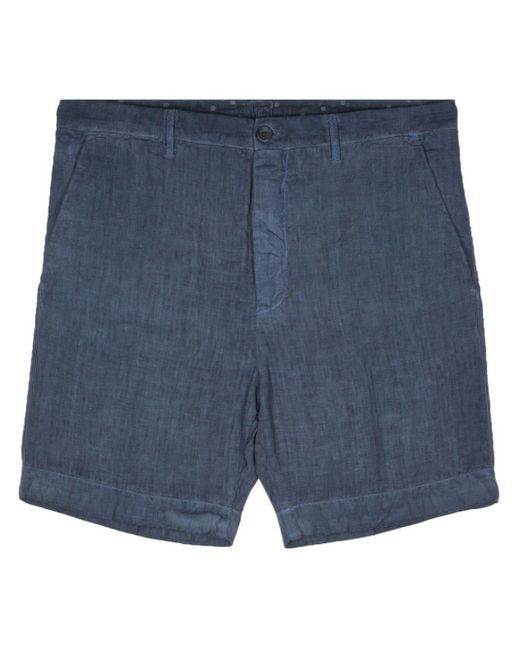 120% Lino Blue Linen Chino Shorts for men
