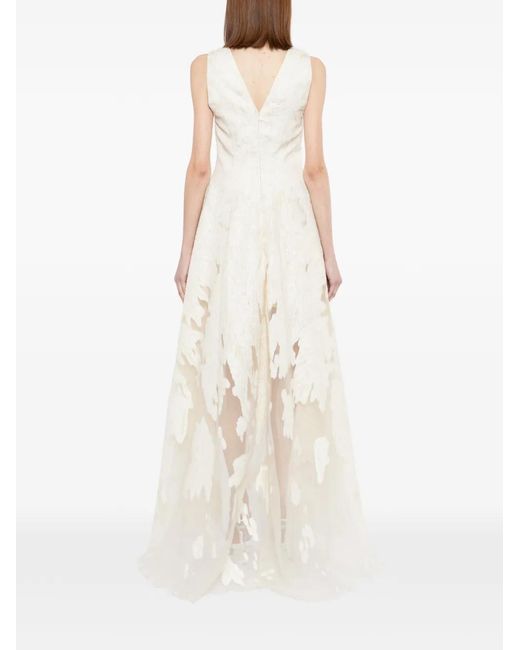 Saiid Kobeisy White Brocade Dress