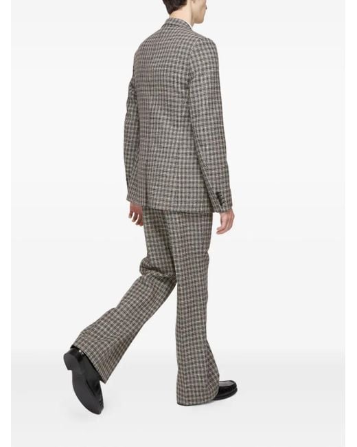 Acne Gray Checked Wool Blazer for men