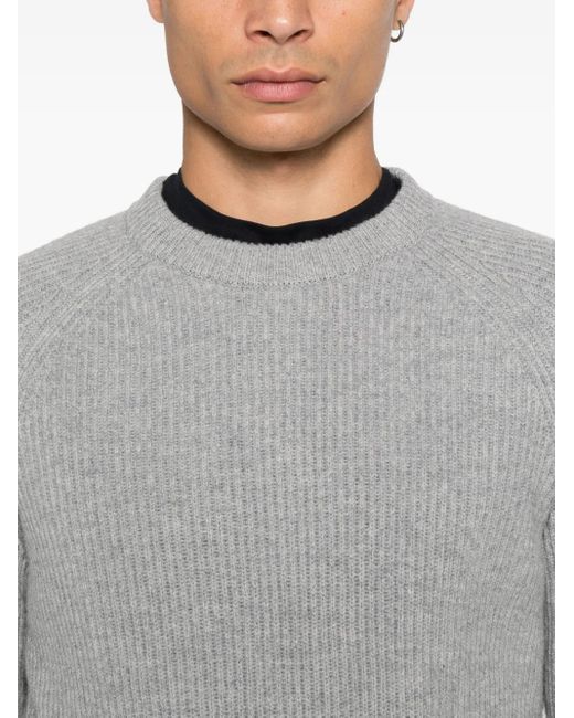 Mc2 Saint Barth Gray Classic Crewneck Sweater for men