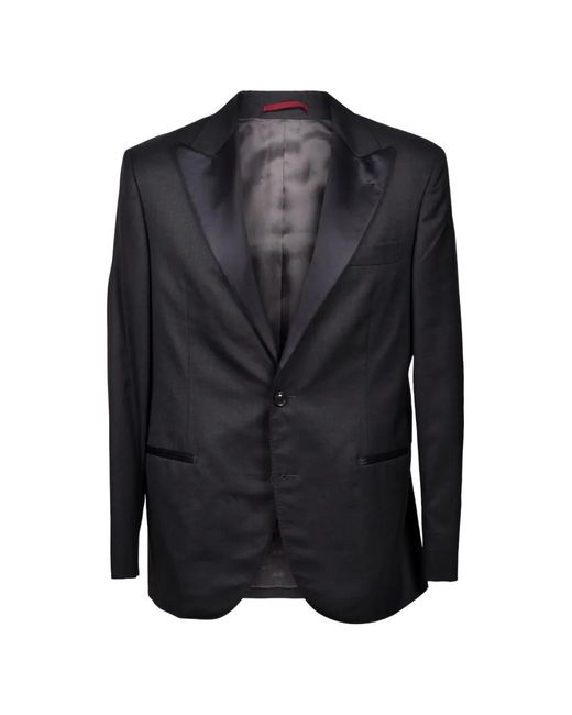 Brunello Cucinelli Black Button Single-Breasted Blazer for men