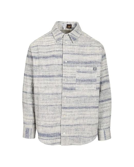 Loewe Gray Long-Sleeve Relaxed-Fit Shirt for men