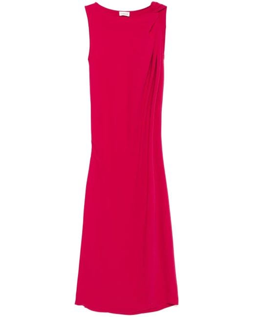P.A.R.O.S.H. Pink Draped Maxi Dress