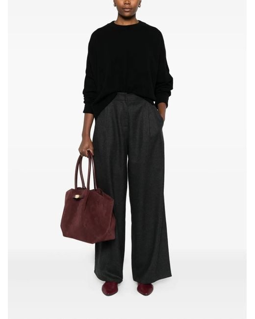 Dusan Black Crew-Neck Sweater
