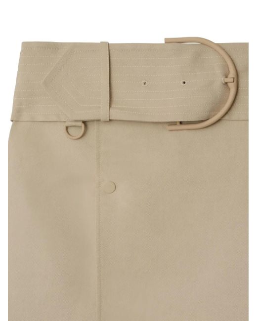 Burberry Natural Wrap Canvas Skirt