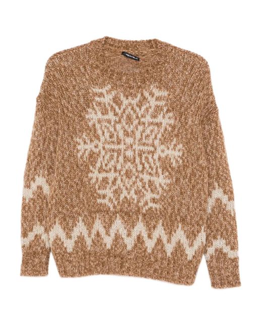 Pennyblack Brown Pullover mit Schneeflocken-Motiv