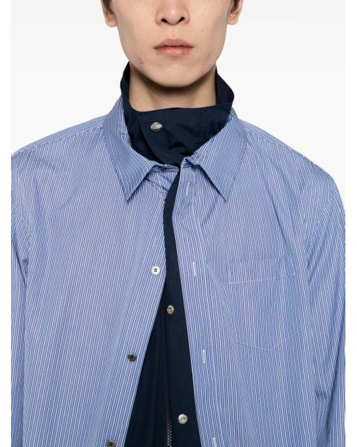 Sacai Blue Poplin Shirt Jacket for men