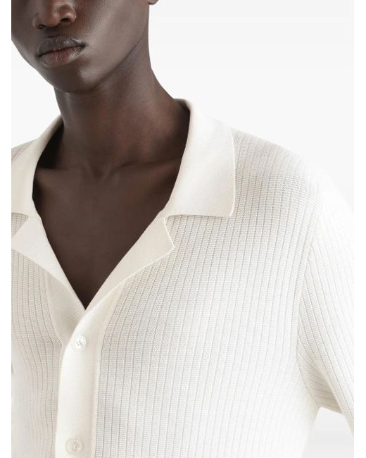 Dolce & Gabbana White Ribbed Cardigan for men