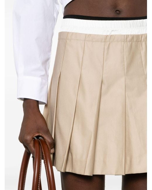 Sandro Natural Pleated Mini Skirt