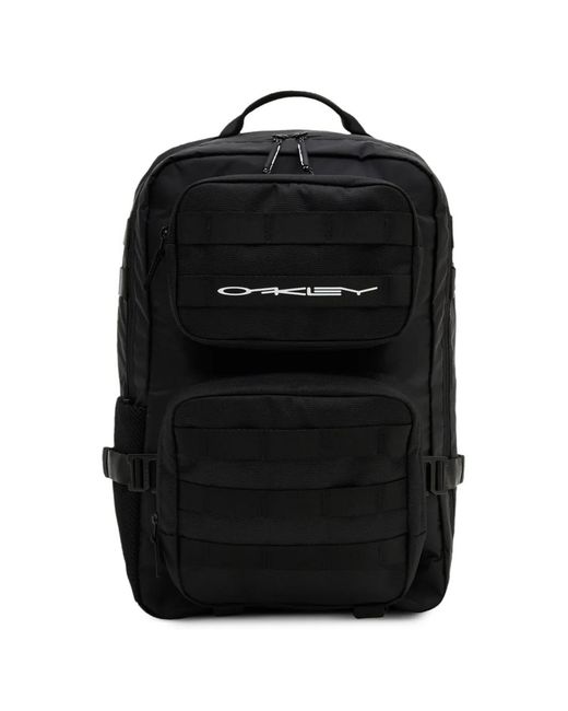 Oakley Black Logo-Print Organizing Backpack for men