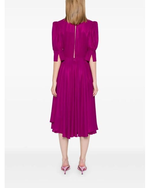 Parlor Metallic Midi-Jurk in het Purple