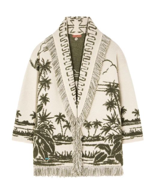 Palm-Tree Fringe Cardigan di Alanui in Natural