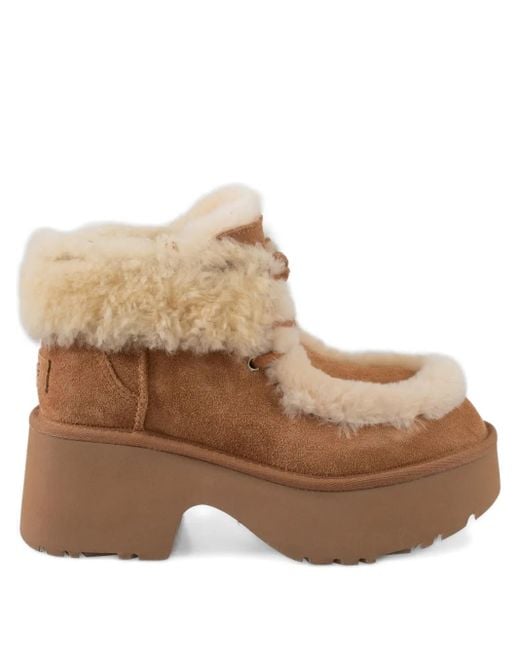 Ugg Brown Esmee Platform Lace-Up Boots
