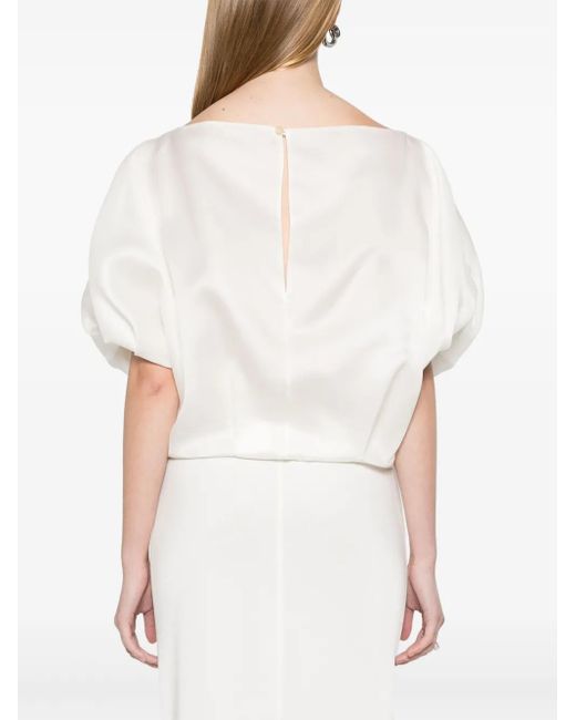 Khaite White Niles Blouse