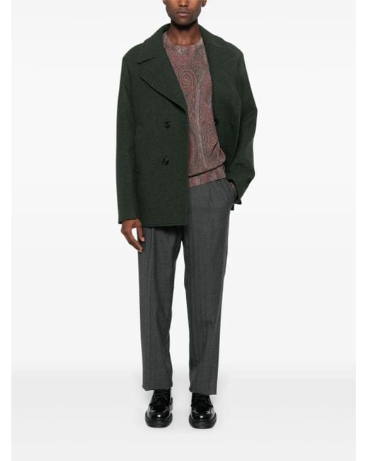 Etro Gray Single Pleat Trousers for men