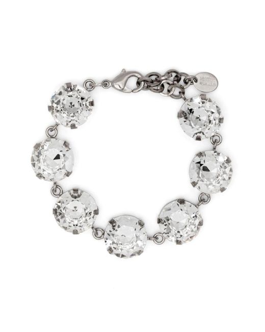 Moschino White Crystal-embellished Bracelet