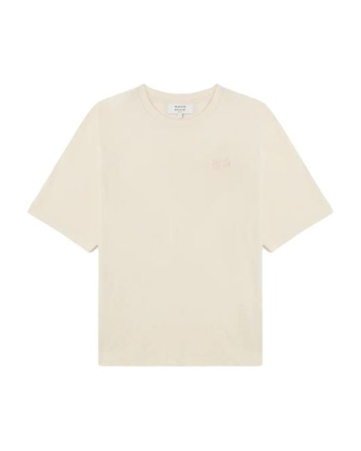 Maison Kitsuné White Embroidered Cotton T-Shirt