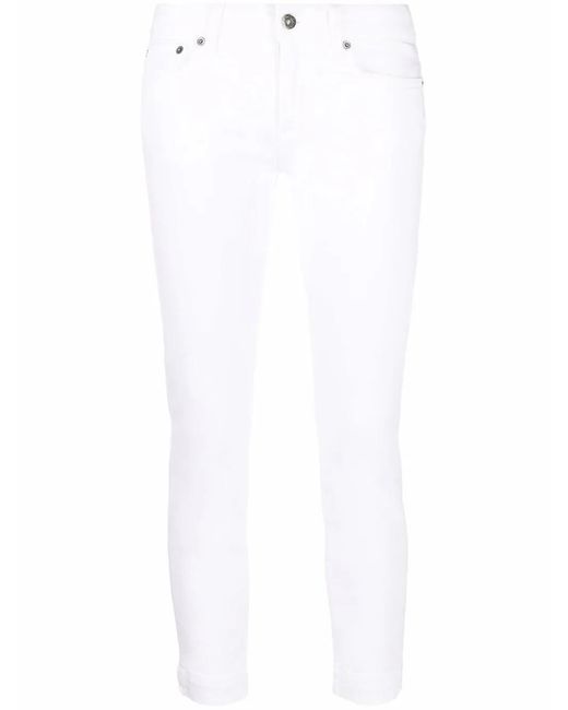 Dondup White Cropped Denim Jeans