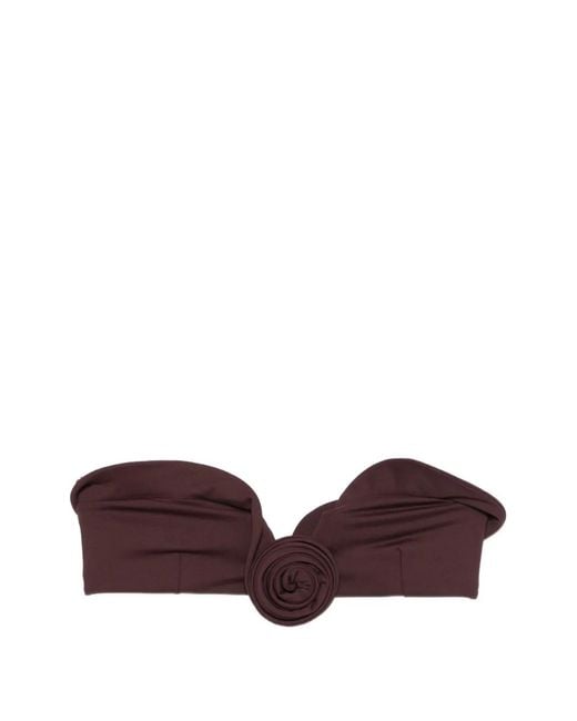 Magda Butrym Purple Rosette-Detail Bikini Top