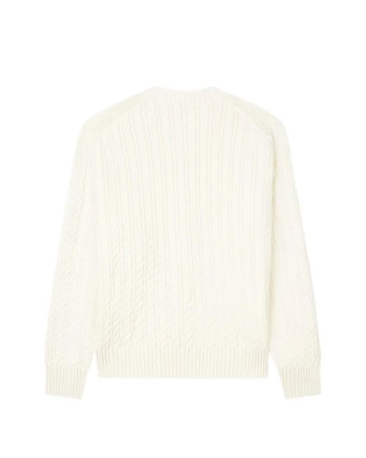 KENZO White Boke Flower Cable-Knit Sweater for men