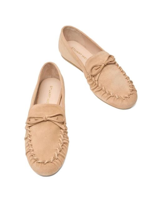 Stuart Weitzman Natural Britt Loafers