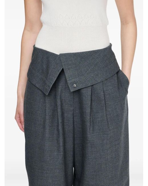 J.W. Anderson Blue Wrap-Front Pleated Trousers