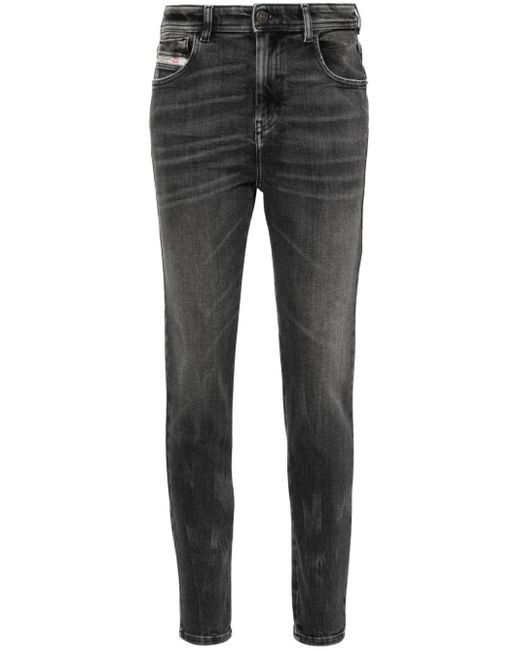 DIESEL Gray 1984 Slandy-high 09h87 Skinny Jeans