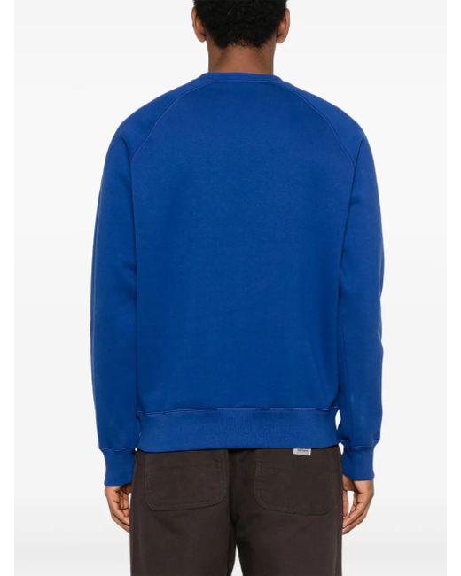 Carhartt Blue Raglan-Sleeve Crew-Neck Sweatshirt for men