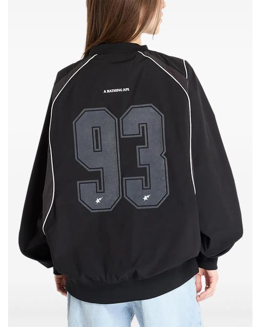 A Bathing Ape Black Multi-Patch Pullover