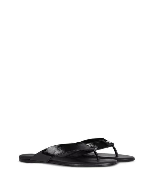 Courreges Black Slide Sandals