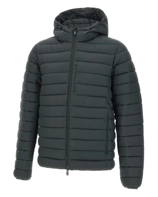 Save The Duck Gray Mito Juncus Hooded Padded Jacket for men