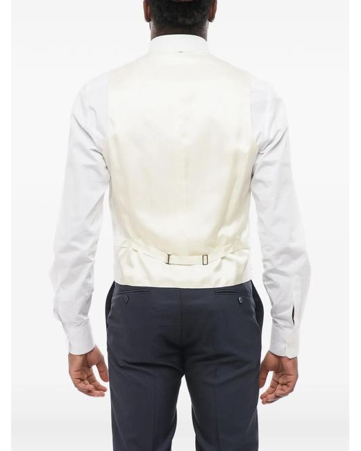 Corneliani Blue Silk Waistcoat for men