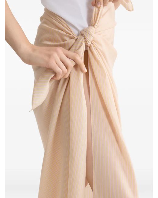 Patou White Knot Sarong