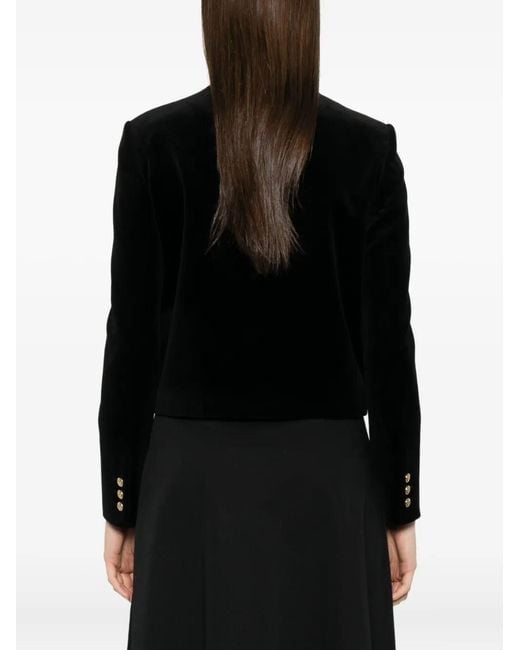 Blazé Milano Black Button-Fastening Cotton-Blend Jacket