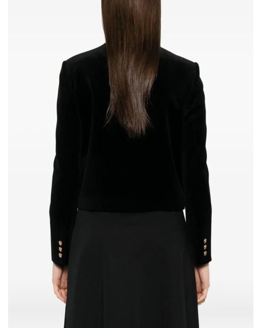 Blazé Milano Black Button-Fastening Cotton-Blend Jacket