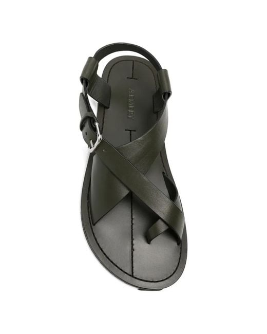 A.Emery Black Ora Flat Sandals