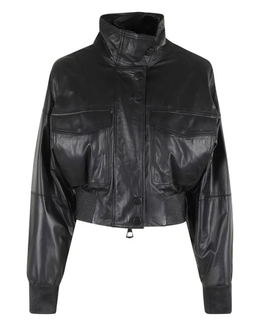 Marella Black Button Lambskin Jacket