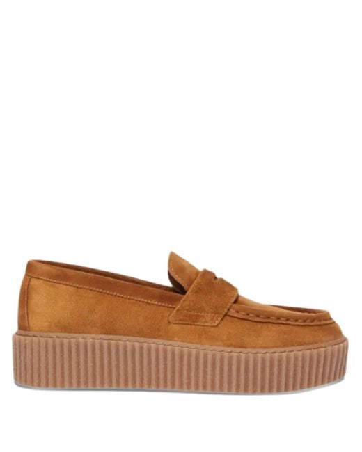 Weekend by Maxmara Brown Penny Suede Loafers