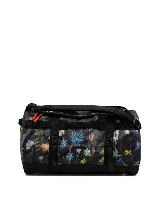 The North Face Black Floral-Print Duffel Bag