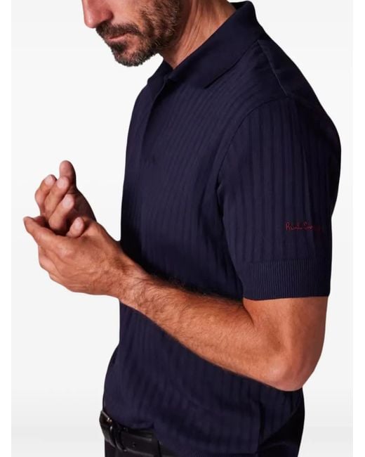 Paul Smith Geribbeld Katoenen T-Shirt in het Blue voor heren
