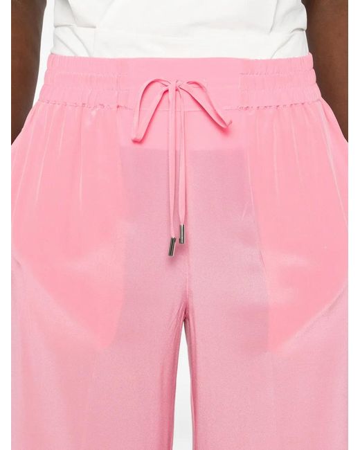 ERMANNO FIRENZE Pink Drawstring Trousers