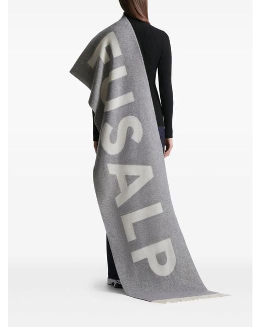 Sciarpa Con Logo Jacquard di Fusalp in Gray