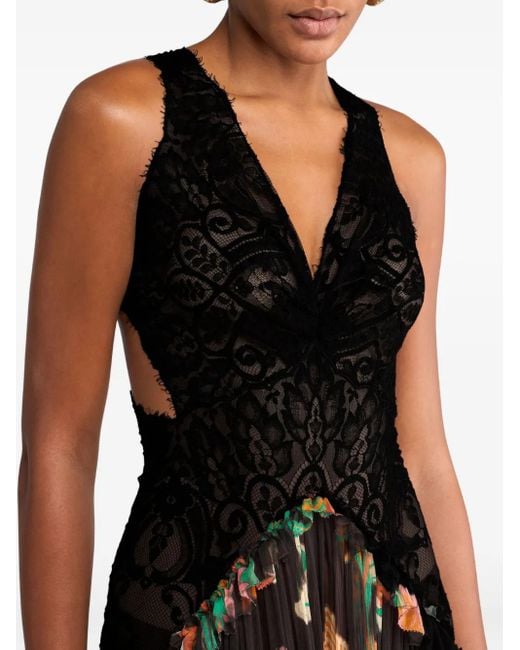 Etro Jurk Met Bloemenprint in het Black