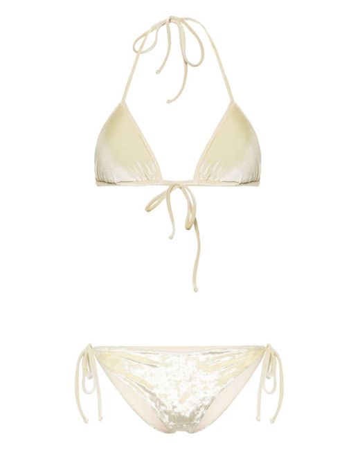 Mc2 Saint Barth White Virgo Bikini aus Samt