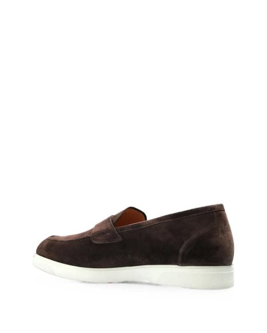 Kiton White Suede Loafers for men